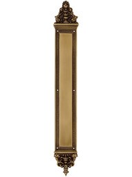 25 1/2" Apollo Push Plate in Solid Brass